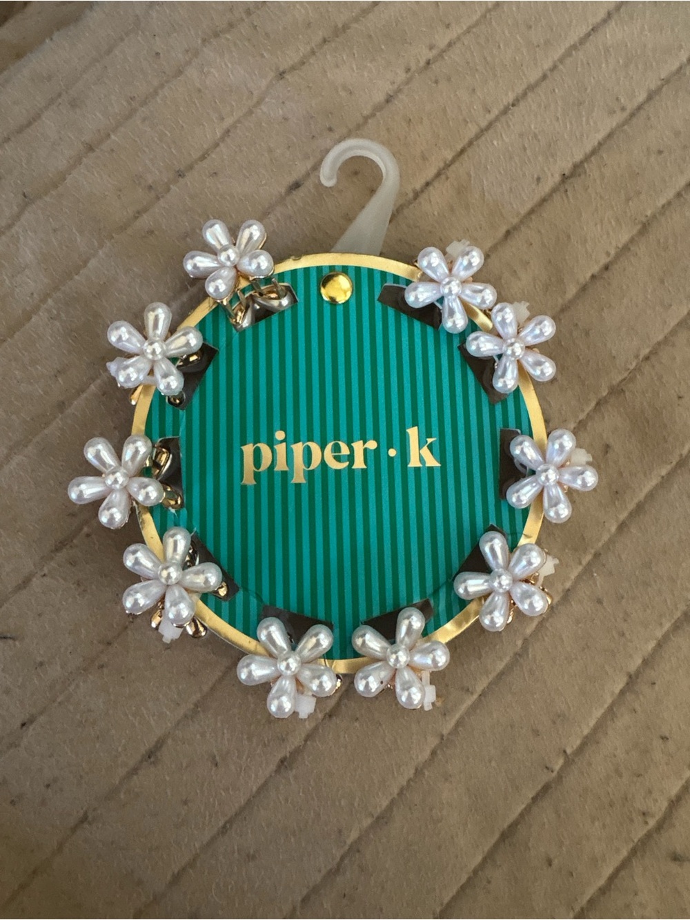 Piper•k Pearl Flower mini hair clips